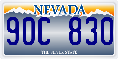 NV license plate 90C830