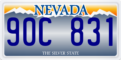 NV license plate 90C831