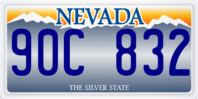 NV license plate 90C832