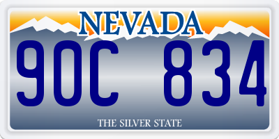 NV license plate 90C834