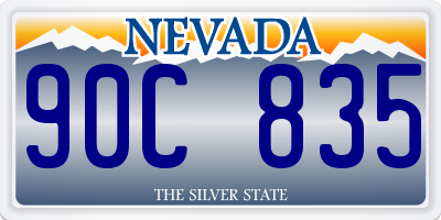 NV license plate 90C835