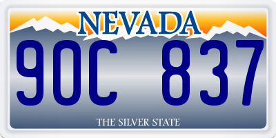 NV license plate 90C837