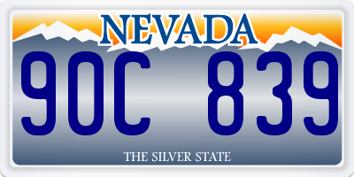 NV license plate 90C839