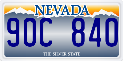 NV license plate 90C840