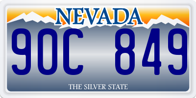 NV license plate 90C849