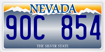 NV license plate 90C854