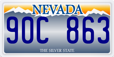 NV license plate 90C863