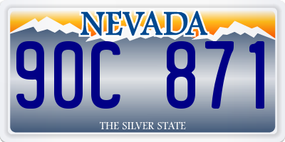 NV license plate 90C871