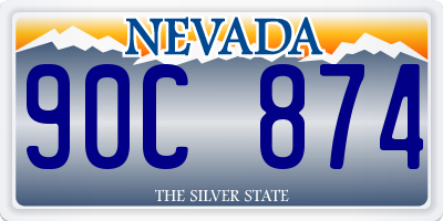 NV license plate 90C874