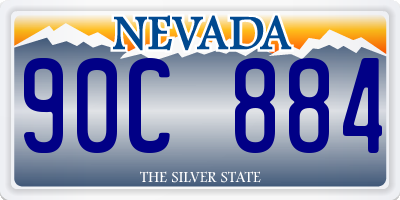 NV license plate 90C884