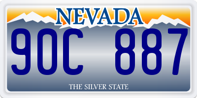 NV license plate 90C887