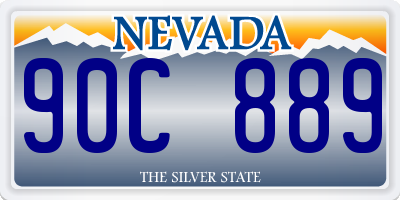 NV license plate 90C889