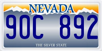 NV license plate 90C892