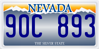 NV license plate 90C893