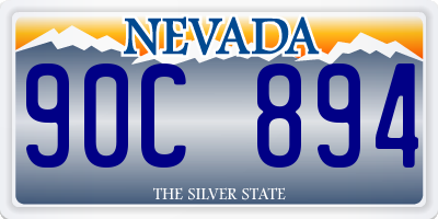 NV license plate 90C894