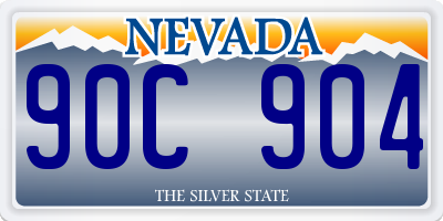 NV license plate 90C904