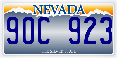 NV license plate 90C923