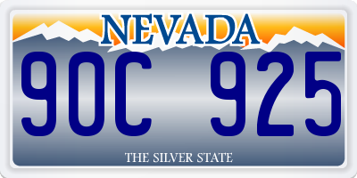 NV license plate 90C925