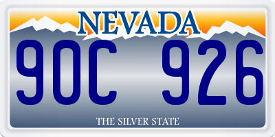 NV license plate 90C926