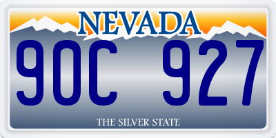 NV license plate 90C927