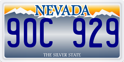 NV license plate 90C929