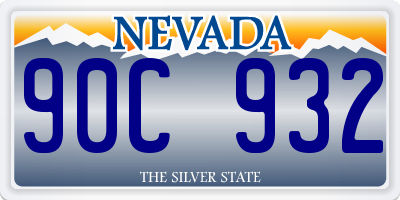 NV license plate 90C932