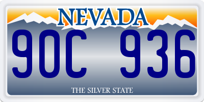 NV license plate 90C936