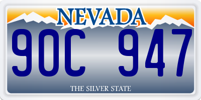 NV license plate 90C947