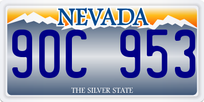 NV license plate 90C953