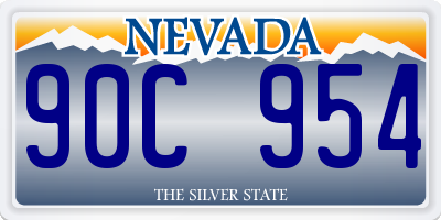 NV license plate 90C954