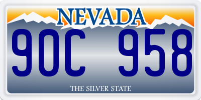 NV license plate 90C958