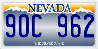 NV license plate 90C962