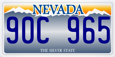 NV license plate 90C965