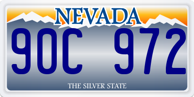 NV license plate 90C972