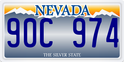 NV license plate 90C974