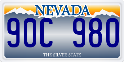 NV license plate 90C980