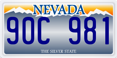 NV license plate 90C981