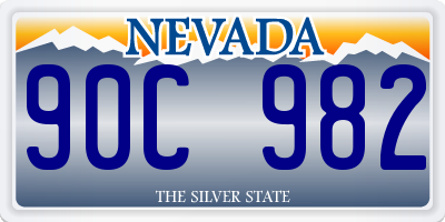 NV license plate 90C982