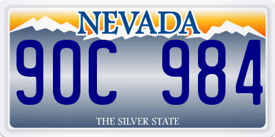 NV license plate 90C984