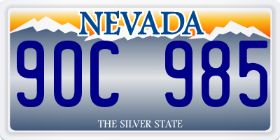 NV license plate 90C985