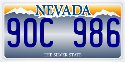 NV license plate 90C986