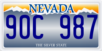 NV license plate 90C987