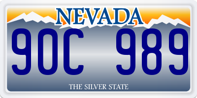 NV license plate 90C989