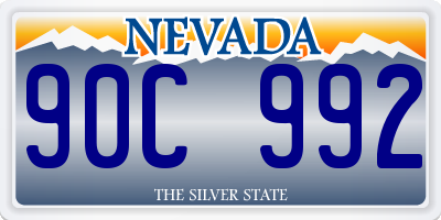 NV license plate 90C992