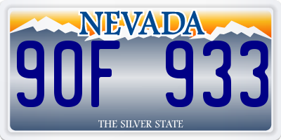 NV license plate 90F933