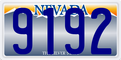 NV license plate 9192