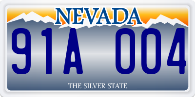 NV license plate 91A004