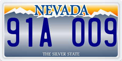 NV license plate 91A009