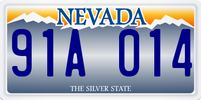 NV license plate 91A014