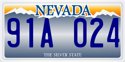 NV license plate 91A024